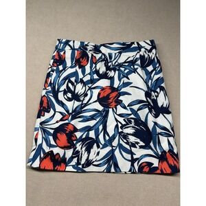 J.Crew Skirt Womens 0 Blue Floral Work Pencil Skirt Straight